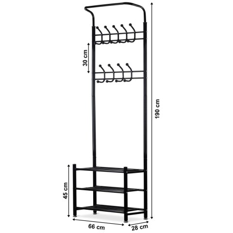 Wieszak na ubrania +szafka regał półka na buty ModernHome Wieszak na ubrania +szafka regał półka na buty ModernHome