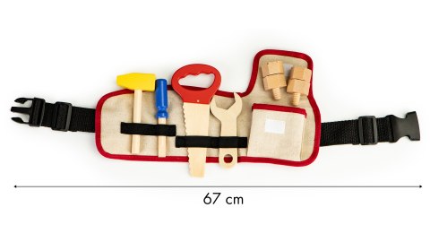 Drewniane narzędzia zapinany pas majsterkowicza ECOTOYS Drewniane narzędzia zapinany pas majsterkowicza ECOTOYS