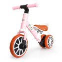 Rower rowerek trójkołowy biegowy z pedałami 2w1 Różowy ECOTOYS