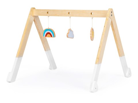 Stojak gimnastyczny edukacyjny drewniany + zabawki ECOTOYS Stojak gimnastyczny edukacyjny drewniany + zabawki ECOTOYS