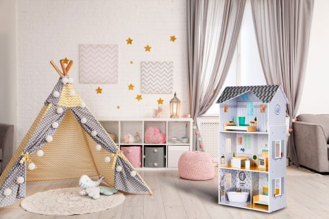 Domek dla lalek z meblami Rezydencja Grace ECOTOYS Domek dla lalek z meblami Rezydencja Grace ECOTOYS