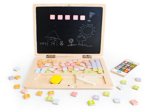 Tablica edukacyjna magnetyczna laptop litery cyfry ECOTOYS Tablica edukacyjna magnetyczna laptop litery cyfry ECOTOYS