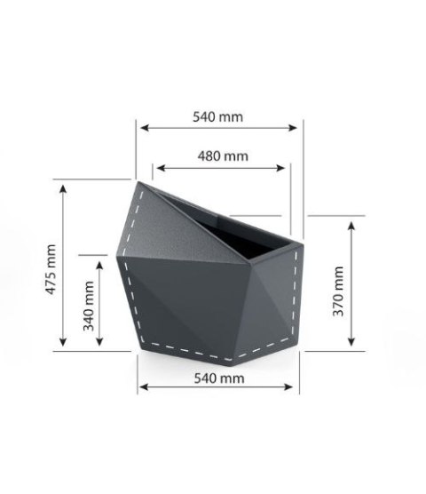 Designerska donica MONUMO ASTRO Antracyt Designerska donica MONUMO ASTRO Antracyt