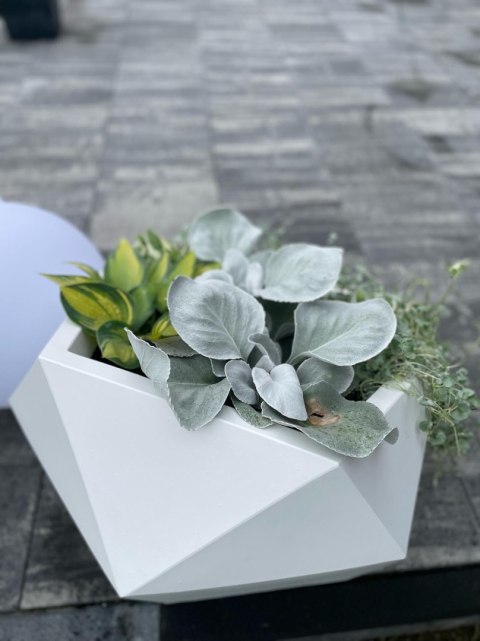 Designerska donica MONUMO VESARI Biała Designerska donica MONUMO VESARI Biała