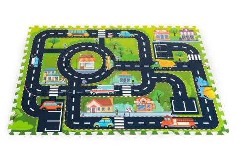 Mata piankowa dla dzieci puzzle miasto ulice drogi Mata piankowa dla dzieci puzzle miasto ulice drogi