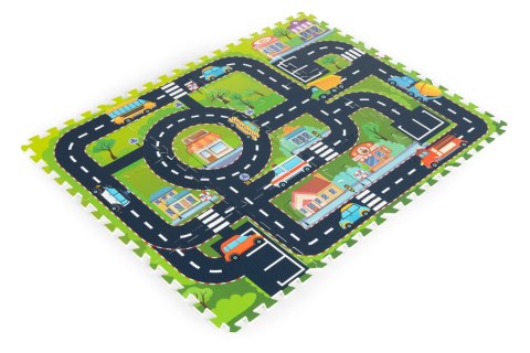 Mata piankowa dla dzieci puzzle miasto ulice drogi Mata piankowa dla dzieci puzzle miasto ulice drogi