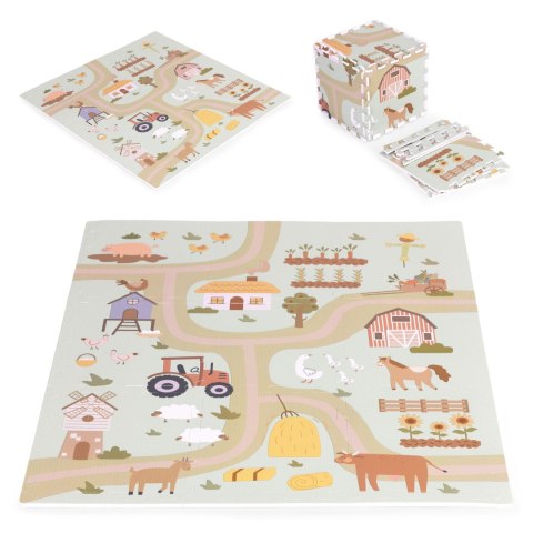 Duża mata piankowa EVA dla dzieci Farma 90,5x90,5 cm 21 el. ECOTOYS Duża mata piankowa EVA dla dzieci Farma 90,5x90,5 cm 21 el. ECOTOYS