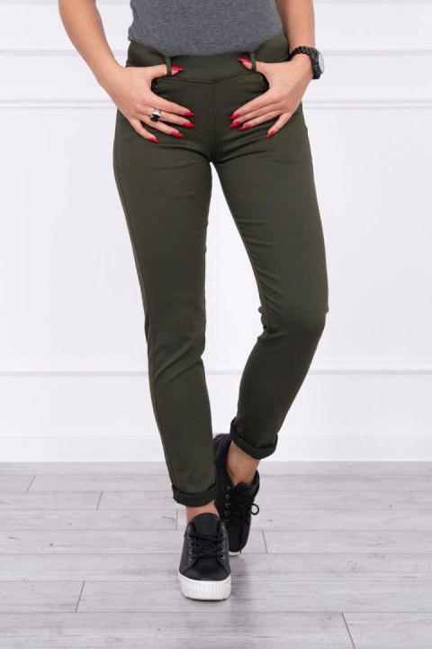 Spodnie kolorowy jeans khaki Spodnie kolorowy jeans khaki