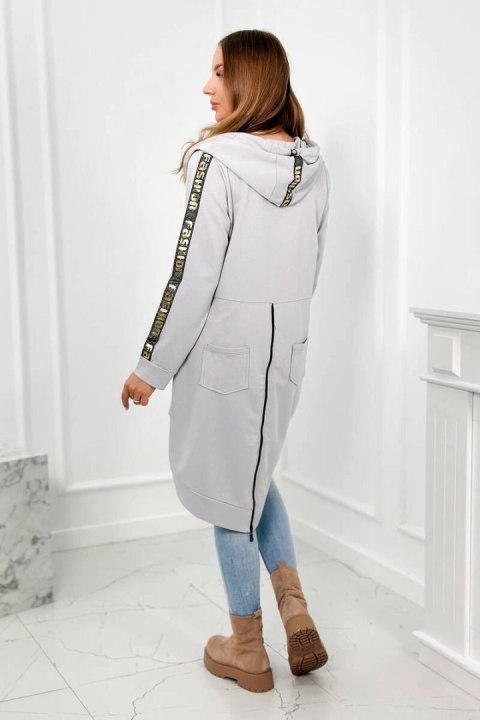 Bluza z suwakiem z tyłu szara Bluza z suwakiem z tyłu szara