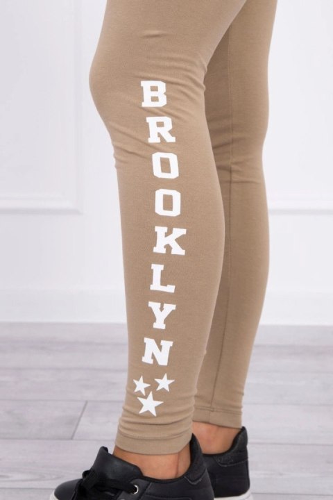 Spodnie leginsy Brooklyn camelowe Spodnie leginsy Brooklyn camelowe