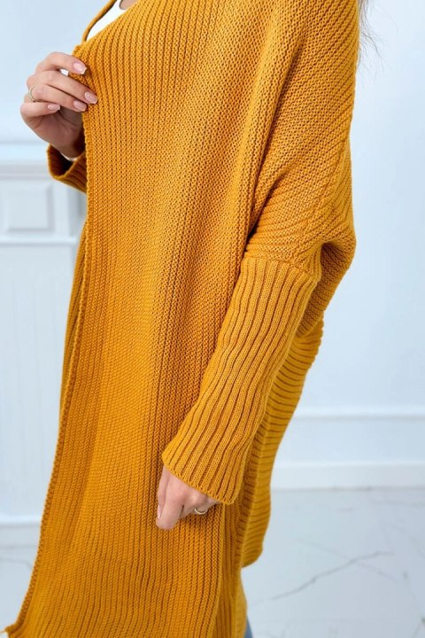 Sweter z rękawami typu nietoperz musztardowy Sweter z rękawami typu nietoperz musztardowy