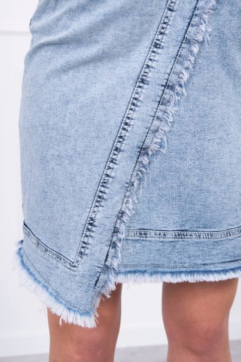 Sukienka jeansowa ze stretchem wiązana na szyi S/M-L/XL Sukienka jeansowa ze stretchem wiązana na szyi S/M-L/XL