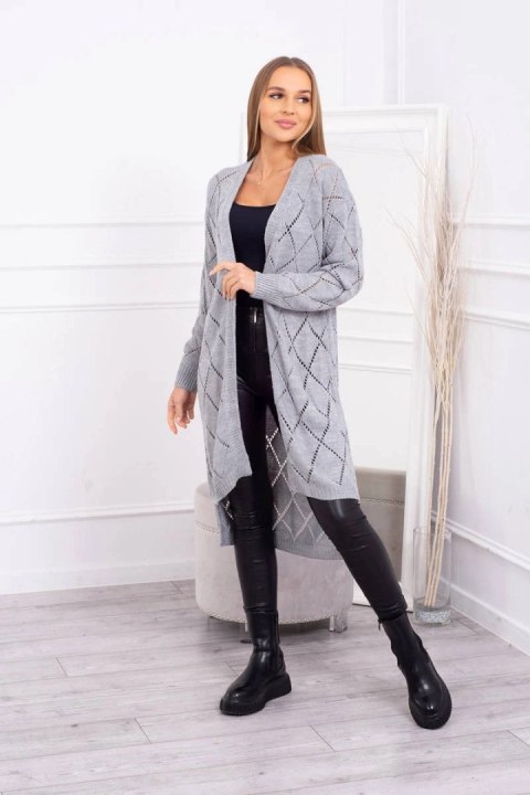 Sweter z geometrycznym wzorem szary Sweter z geometrycznym wzorem szary