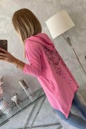 Bluza z nadrukiem skrzydeł jasno różowa