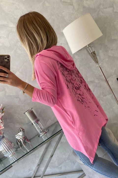 Bluza z nadrukiem skrzydeł jasno różowa Bluza z nadrukiem skrzydeł jasno różowa