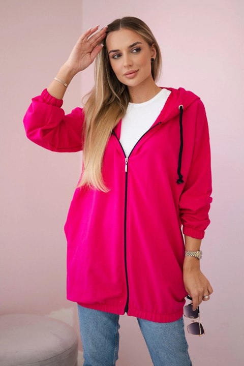 Bluza z nadrukiem "The world is yours" fuksja Bluza z nadrukiem "The world is yours" fuksja