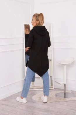 Bluza ocieplana z dłuższym tyłem czarna