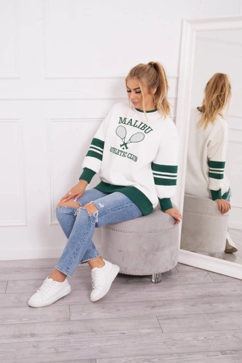 Bluza ocieplana Malibu ecru+ ciemno zielony Bluza ocieplana Malibu ecru+ ciemno zielony