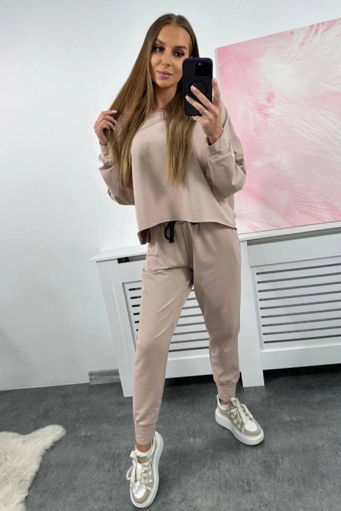 Komplet 2-częściowy bluza + spodnie beżowy Komplet 2-częściowy bluza + spodnie beżowy