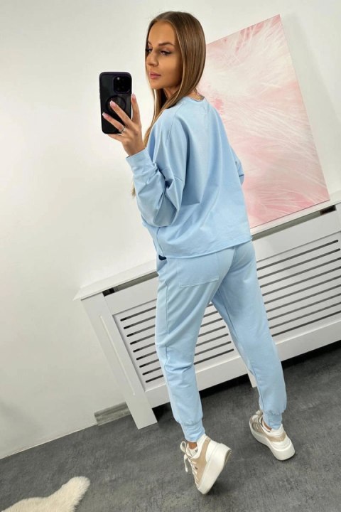 Komplet 2-częściowy bluza + spodnie błękitny Komplet 2-częściowy bluza + spodnie błękitny