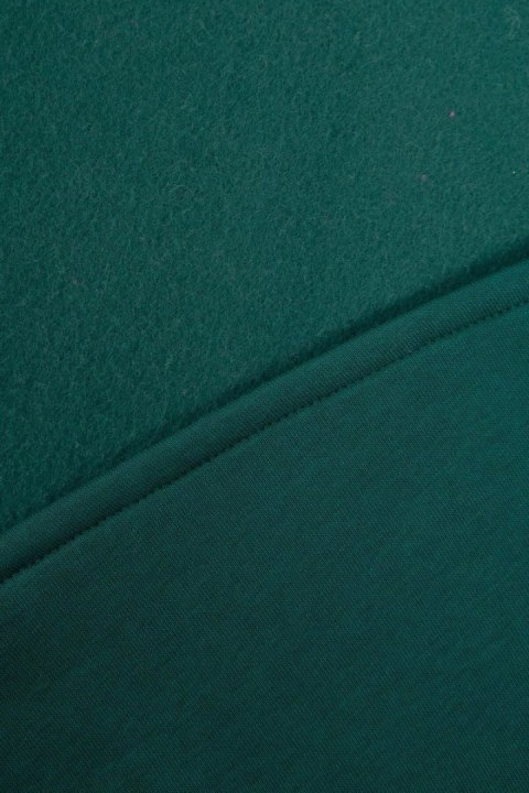 Bluza z krótkim suwakiem ciemno zielona Bluza z krótkim suwakiem ciemno zielona