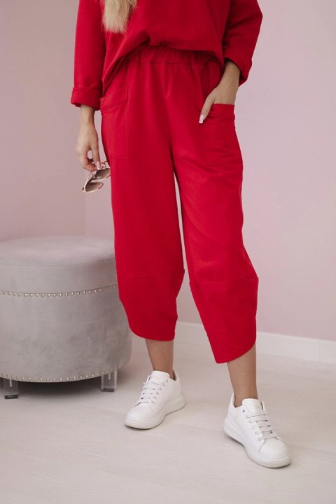 Komplet bawełniany bluza + spodnie czerwony Komplet bawełniany bluza + spodnie czerwony