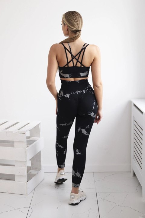 Komplet fitness top + legginsy push up czarny Komplet fitness top + legginsy push up czarny