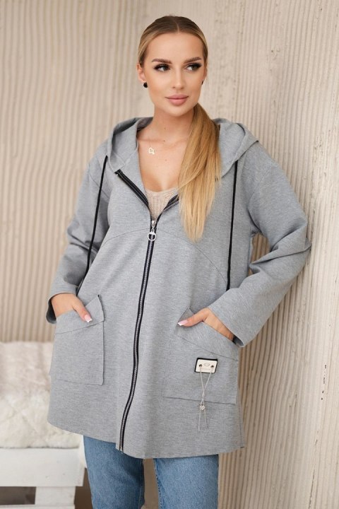 Bluza z kapturem Punto Milano Winter szara Bluza z kapturem Punto Milano Winter szara