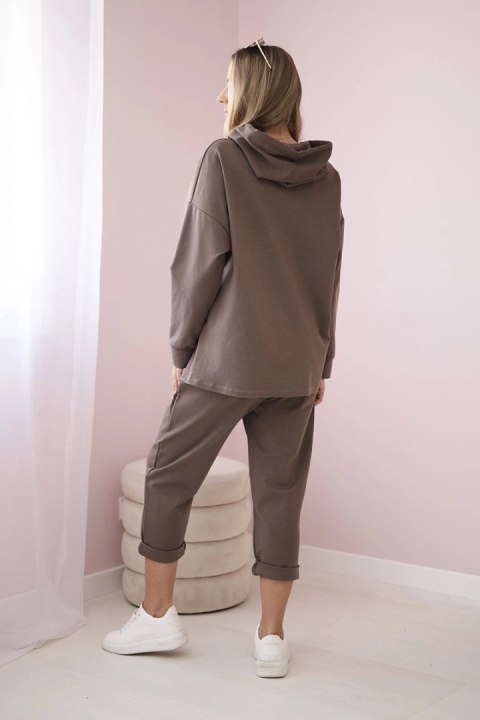 Komplet Punto Milano Winter bluza z kapturem + spodnie fango Komplet Punto Milano Winter bluza z kapturem + spodnie fango