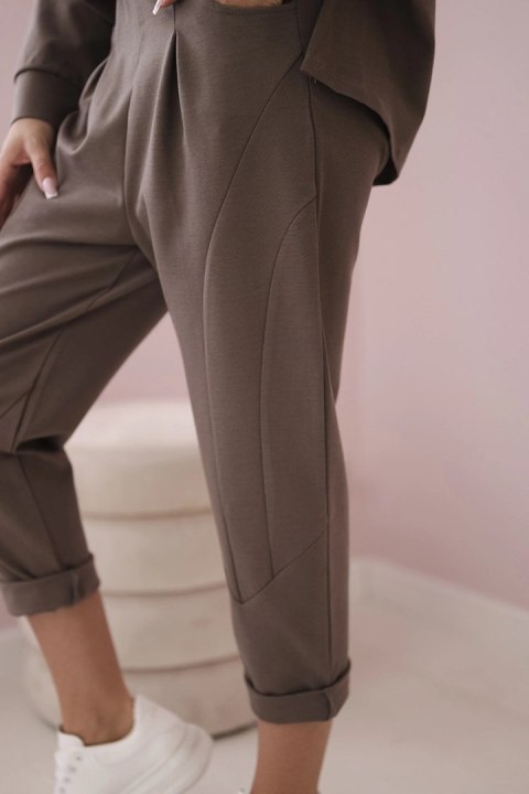 Komplet Punto Milano Winter bluza z kapturem + spodnie fango Komplet Punto Milano Winter bluza z kapturem + spodnie fango