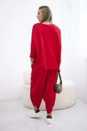Komplet Punto Milano Winter bluza + spodnie czerwony
