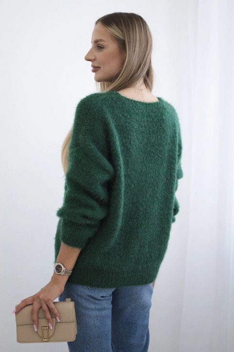 Sweter zapinany na guziki zielony Sweter zapinany na guziki zielony