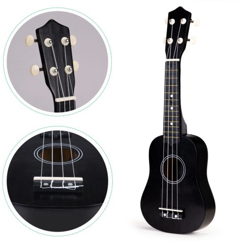 Gitara ukulele dla dzieci drewniana 4 struny nylonowe ECOTOYS Gitara ukulele dla dzieci drewniana 4 struny nylonowe ECOTOYS