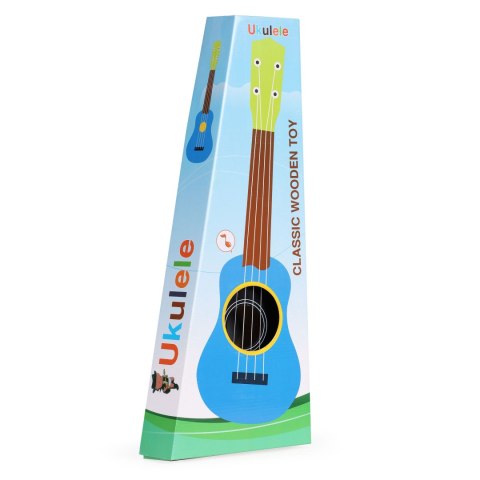 Gitara ukulele dla dzieci drewniana 4 struny nylonowe ECOTOYS Gitara ukulele dla dzieci drewniana 4 struny nylonowe ECOTOYS