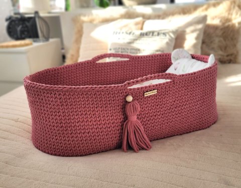 Kosz Mojżesza BOHO bawełniany Handmade z materacykiem - blossom Kosz Mojżesza BOHO bawełniany Handmade z materacykiem - blossom