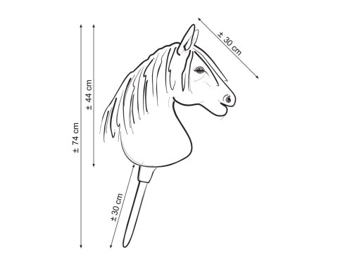 Hobby Horse Duży koń na kiju Premium - maść jelenia A3 Hobby Horse Duży koń na kiju Premium - maść jelenia A3