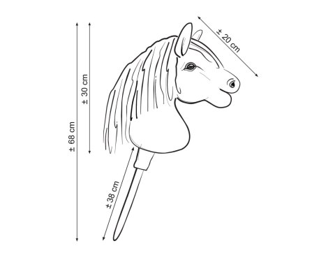 Hobby Horse Mały koń na kiju Premium - izabelowaty A4 Hobby Horse Mały koń na kiju Premium - izabelowaty A4