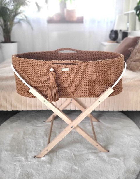 Kosz Mojżesza BOHO bawełniany Handmade z materacykiem - caramel Kosz Mojżesza BOHO bawełniany Handmade z materacykiem - caramel