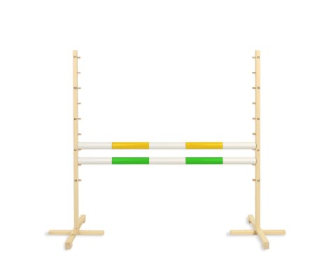 Przeszkoda skokowa do Hobby Horse 120cm, dwie belki - żółta i zielona Przeszkoda skokowa do Hobby Horse 120cm, dwie belki - żółta i zielona