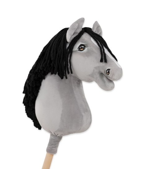 Hobby Horse Duży koń na kiju Premium - siwy IV z czarną grzywą A3 Hobby Horse Duży koń na kiju Premium - siwy IV z czarną grzywą A3