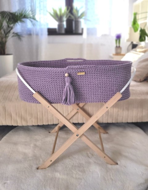 Kosz Mojżesza BOHO Handmade ze stojakiem lila Kosz Mojżesza BOHO Handmade ze stojakiem lila