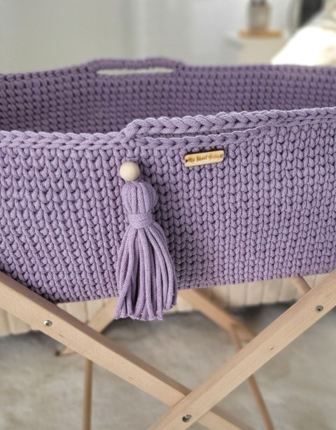 Kosz Mojżesza BOHO Handmade ze stojakiem lila Kosz Mojżesza BOHO Handmade ze stojakiem lila