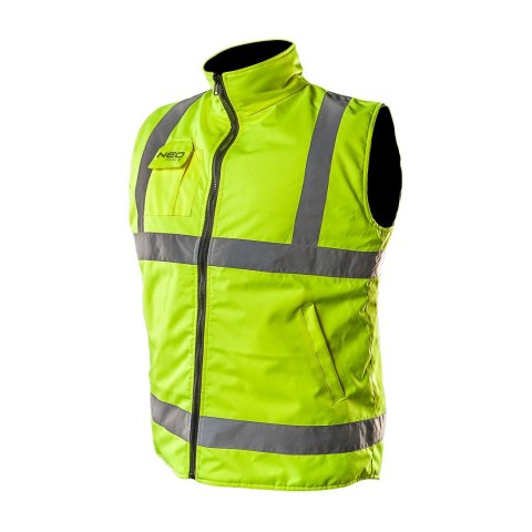 Bezrękawnik roboczy, dwustronny, jedna strona odblaskowa, żółta, rozmiar XXL/58 Bezrękawnik roboczy, dwustronny, jedna strona odblaskowa, żółta, rozmiar XXL/58