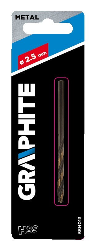 Wiertło do metalu HSS-CNC, 124°, "Pro-Tec", 2.5 mm Wiertło do metalu HSS-CNC, 124°, "Pro-Tec", 2.5 mm