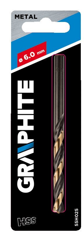 Wiertło do metalu HSS-CNC, 124°, "Pro-Tec", 6.0 mm Wiertło do metalu HSS-CNC, 124°, "Pro-Tec", 6.0 mm