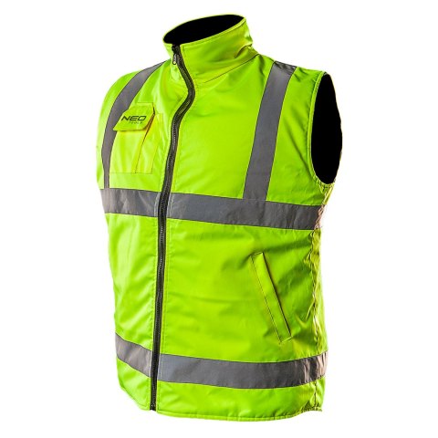 Bezrękawnik roboczy, dwustronny, jedna strona odblaskowa, żółta, rozmiar XXXL/60 Bezrękawnik roboczy, dwustronny, jedna strona odblaskowa, żółta, rozmiar XXXL/60