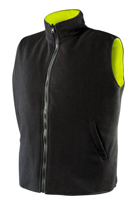 Bezrękawnik roboczy, dwustronny, jedna strona odblaskowa, żółta, rozmiar XXXL/60 Bezrękawnik roboczy, dwustronny, jedna strona odblaskowa, żółta, rozmiar XXXL/60
