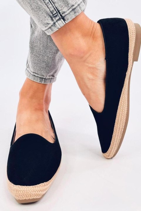 Baleriny espadryle damskie BALLOT BLACK - Inello Inello Baleriny espadryle damskie BALLOT BLACK - Inello Inello