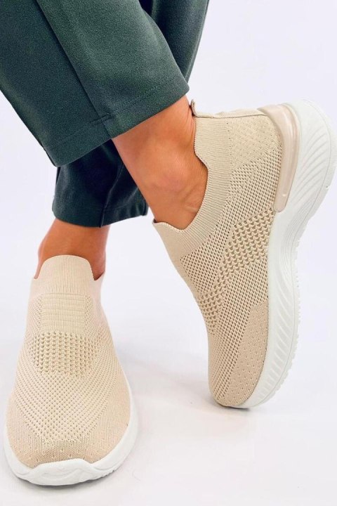 Buty sportowe skarpetkowe SUARE BEIGE - Inello Inello Buty sportowe skarpetkowe SUARE BEIGE - Inello Inello