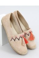 ESPADRYLE BOHO Z FRĘDZLEM BEŻOWE LX-3R11 BEIGE - Inello Inello